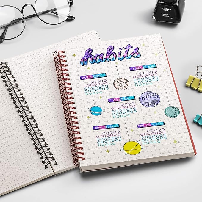 EMSHOI Graph Paper Spiral Notebook 5.7" x 8.22" - Image 6