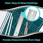 NOKKO 18 Inch Metal Ruler with Cork Backing, Non-Slip Cork Back - Image 3