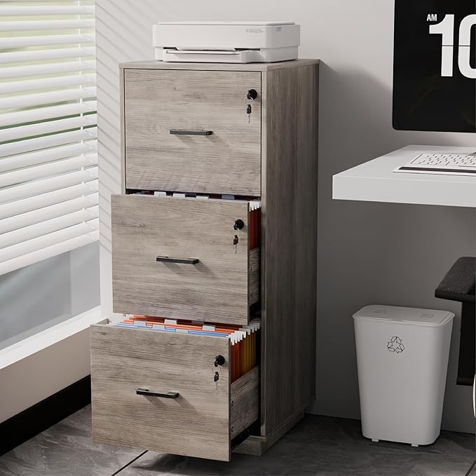VINGLI 3 Drawer File Cabinet - Image 2