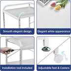 Fannova 20 Inches Deep Large Printer Stand, 2 Tier Under Desk Printer Table - Image 9
