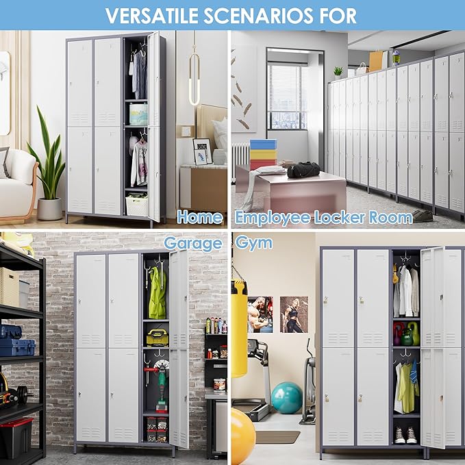 SUPEER 6 Doors Metal Locker for Employees - Image 7