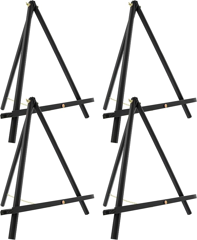 U.S. Art Supply 16" Black Wood Tabletop Easel by USArtSupply