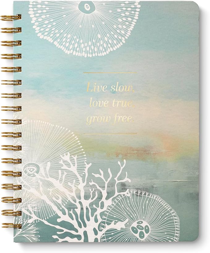 Compendium Spiral Notebook – Live Slow, Love True, Grow Free. – A Designer by Compendium