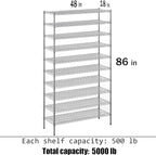 Regal Altair 18" Deep x 48" Wide x 86" Height Wire Shelving Kit | 10-Tier | NSF - Image 3