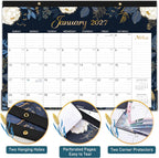 2027 Desk Calendar - Jan. 2027 - Dec. 2027, 12 Months Large Monthly Desk Calendar 2027, 17" x 12", Desk Pad, Large Ruled Blocks, To-do List & Notes, Best Desk/Wall Calendar for Planning or Organizing