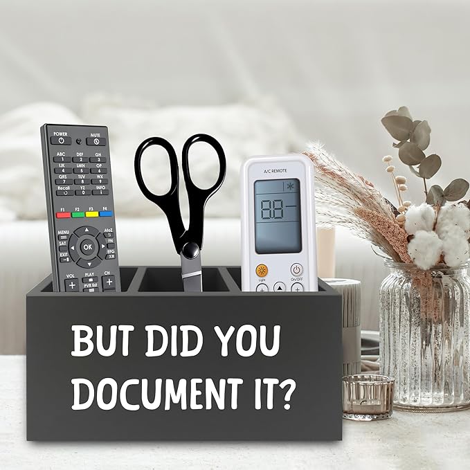XPH Funny But Did You Document It Black Pen Pencil Holder Organizer - Image 5