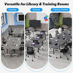 Goakwwuz Conference Room Table, Folding Conference Tables, Thicken Grey Tabletop - Image 7