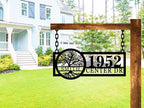 Hanging Metal House Numbers, Custom Metal Hanging Address Signs, Hanging - Image 3