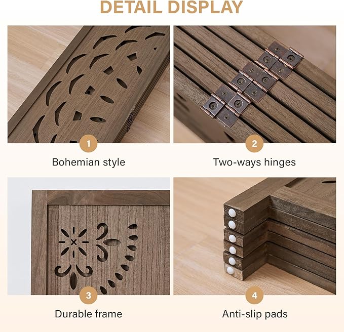66.9Inch Wooden Room Partition - Image 4