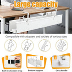 Oxford Cloth Under Desk Cable Management Tray, No-Drill 36" Desk Cable - Image 2