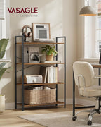 VASAGLE 4-Tier Tall Bookshelf, Large Bookcase - Image 2