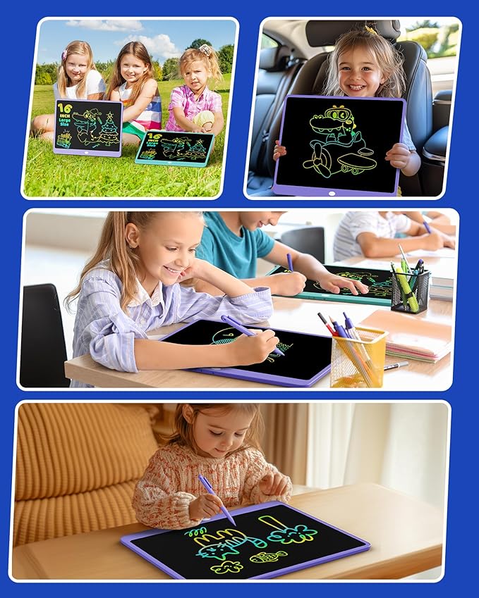 KOKODI LCD Writing Tablet for Kids 16 Inch Colorful Doodle Board, Electronic - Image 6