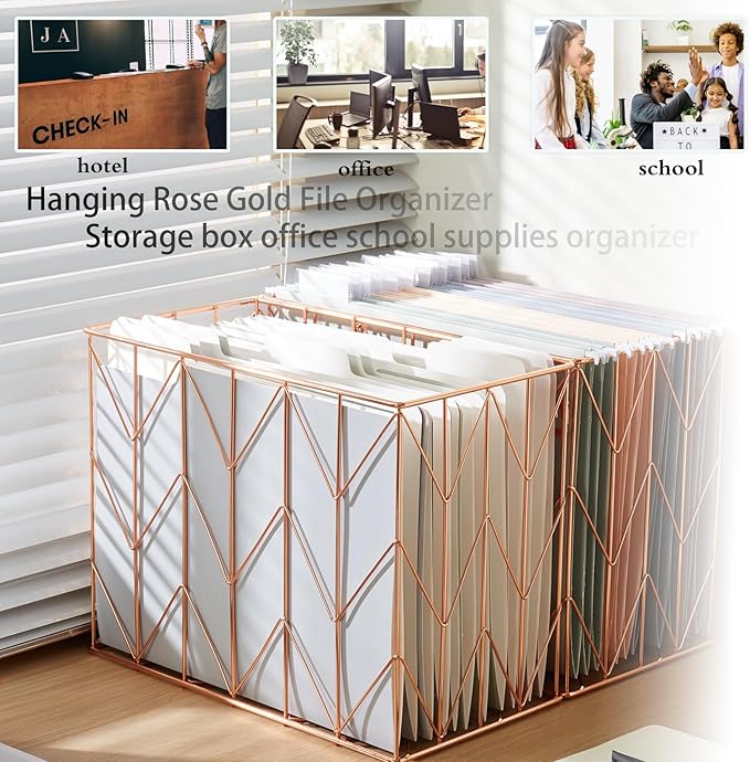 Fei Bi Hanging rose gold file organizer - Image 7