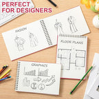 Engrowtic 2 Pack Graph Paper Spiral Notepad A5 Top Wirebound Notepad Grid - Image 3
