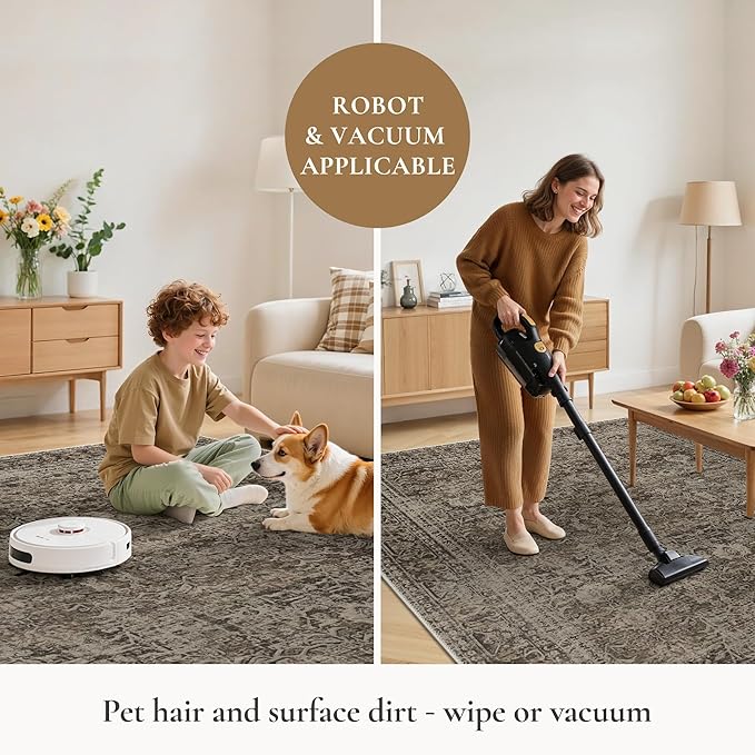 GENIMO 8x10 Area Rug Machine Washable Boho Rug - Image 7