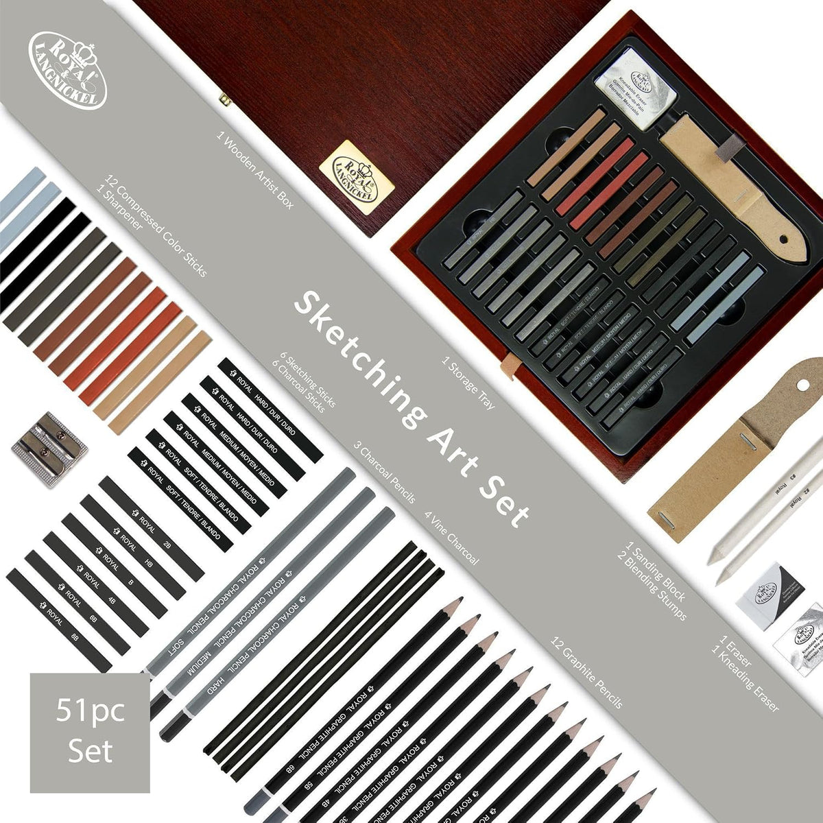 royal & langnickel rset-sket1600 premier sketch pencil art, view 9