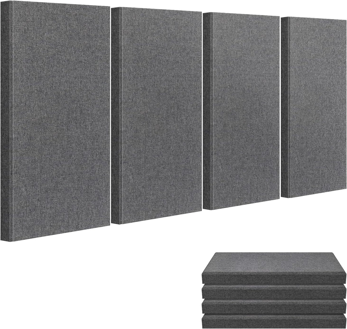 23.62" X 11.81" X 2" Fiberglass Wall Panel, 4 Pack Acoustic Panels, Acoustic