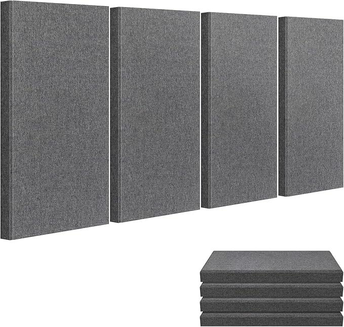 23.62" X 11.81" X 2" Fiberglass Wall Panel, 4 Pack Acoustic Panels, Acoustic by UMIACOUSTIC