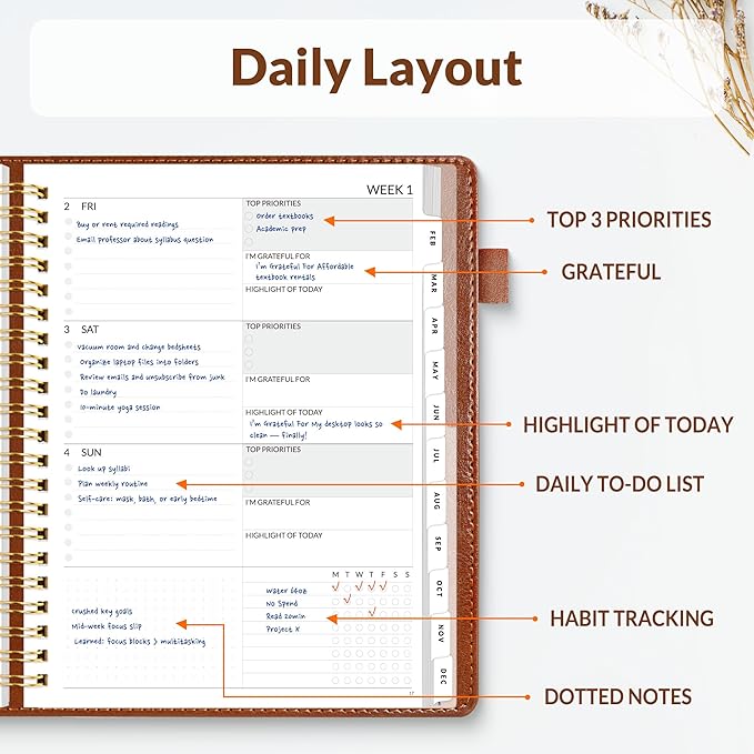 SUNEE 2026 Planner 8.5" x 11" – Dated Productivity Planner - Image 2