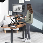 VIVO 42 inch Desk Converter, K Series, Height Adjustable Sit to Stand Riser - Image 9