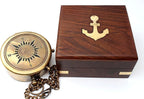 US HANDICRAFTS Home is Wherever Engraved Brass Compass - Image 6