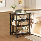 LELELINKY 4-Tier AV Media Player Stand Set of 2, Wooden TV Stand, Game Console - Image 8