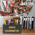 XPH Chaos Coordinator Black Yellow Pen Pencil Holder Organizer - Image 6