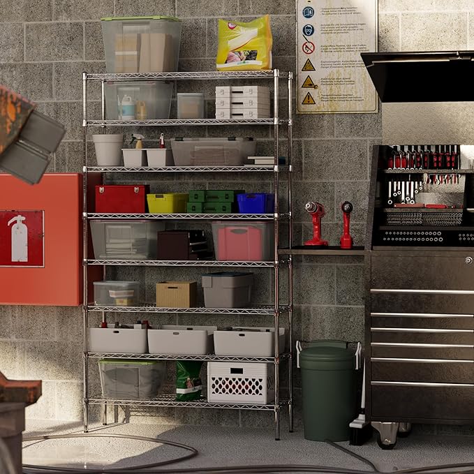 Regal Altair 14" Deep x 48" Wide x 86" Height Wire Shelving Kit | 8-Tier | NSF - Image 7