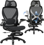 elabest x100 ergonomic mesh office chair with footrest, main product view
