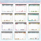 GuassLee Large Desk Calendar 2026-2027, 19 Months, 17" x 11.5" | Jun 2026-Dec 2027 Desktop/Wall Calendar, Monthly Planner with Watercolor Design for Office School Home Organizing
