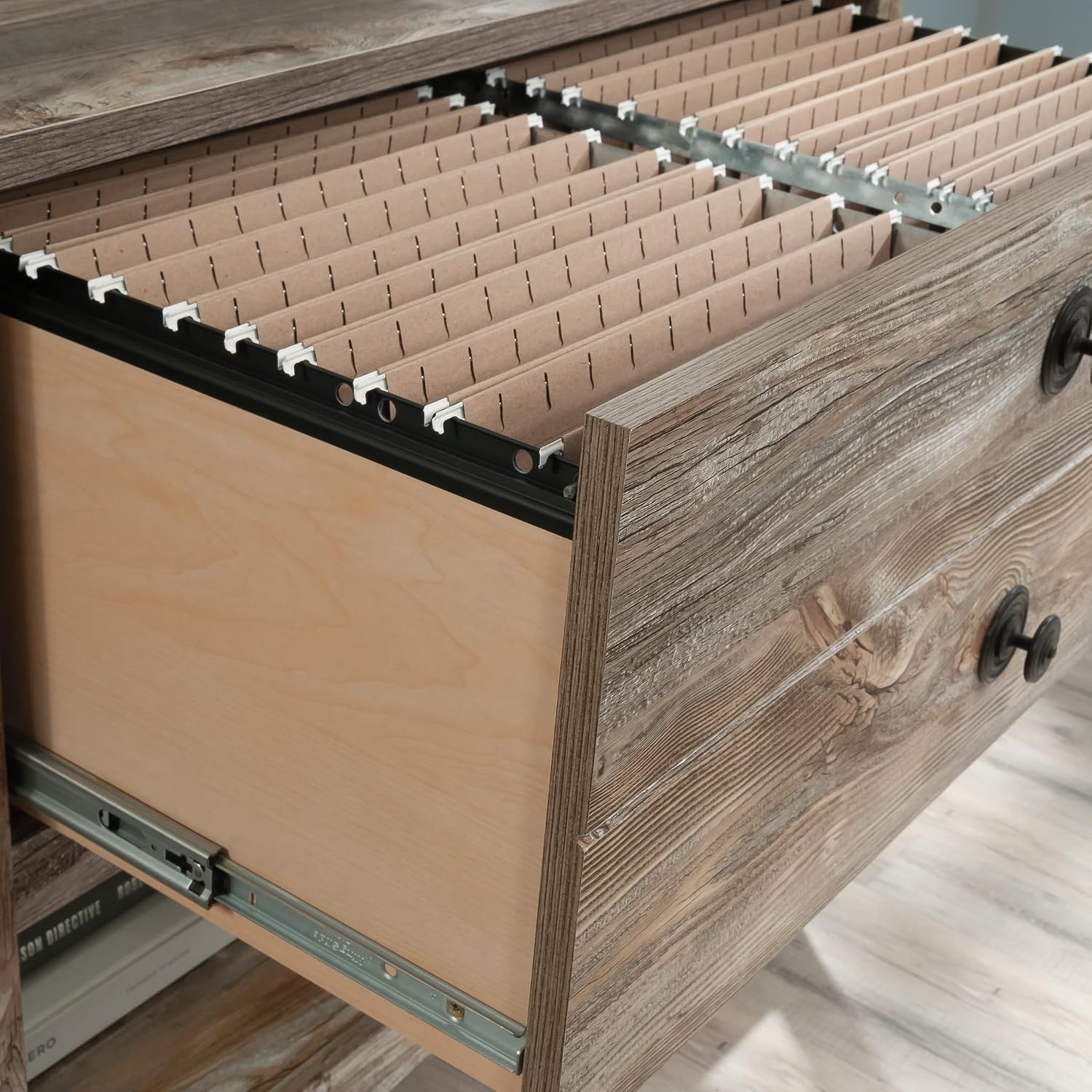 Sauder Granite Trace Lateral File, Rustic Cedar Finish