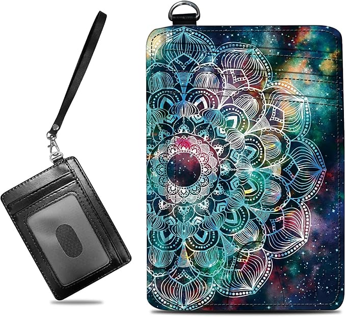 BWEGRHE Small Travel Wallets, Art Mandalas Slim Minimalist Front Pocket Wallet by BWEGRHE
