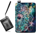 BWEGRHE Small Travel Wallets, Art Mandalas Slim Minimalist Front Pocket Wallet by BWEGRHE