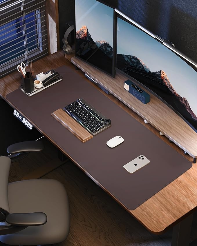 Large Desk Mat - 48" x 17"Leather Desk Pad Protector, Office Desk Mat, Non-Slip - Image 6