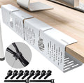 NODOCA No Drill Under Desk Cable Management Tray, Punch-Free Clamp on, Metal