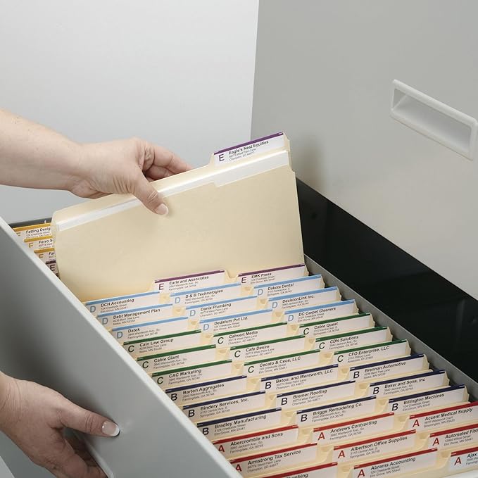 Smead File Folders Letter Sized, 1/3-Cut Tab, Letter Size Manila Folders - Image 7