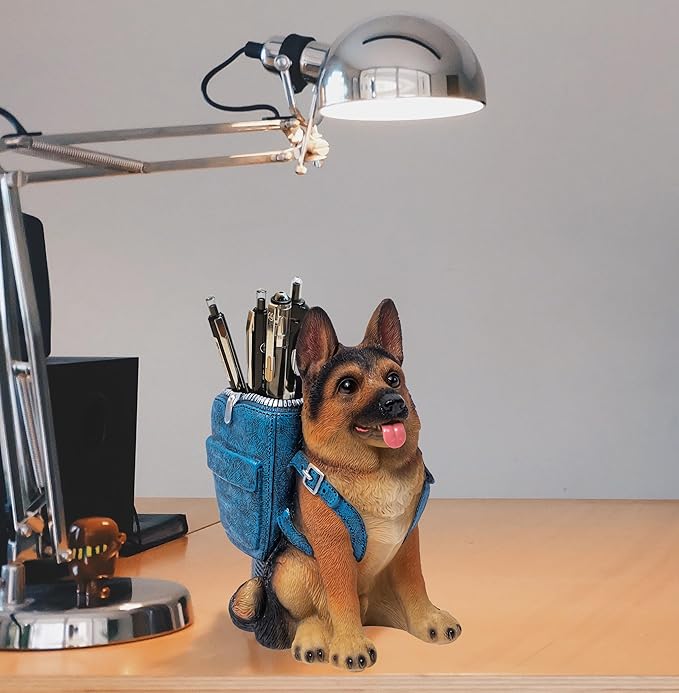Photour Cute Dog Pen Holder for Desk, Pencil Holder, Creative Desktop Pen - Image 2