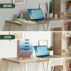 EASEPRES 6 Tier Mesh Hanging Wall File Organizer, Desk Vertical Mail Paper - Image 5