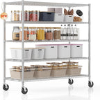 Homdox 5 Tier Storage Racks and Shelving, 3000LBS Commercial Adjustable Wire by HOMDOX