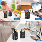 EasyPAG Black Pen Holder for Desk, 2 Pack Round Pen Organizer, Brush Holder for - Image 9