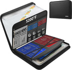 JUNDUN 5200℉ Fireproof Document Organizer, Upgraded Heat Insulated 13 Pockets by JUNDUN