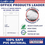 Claev Vertical Large Flexible and Tear Resistant ID Badge Holders, Conventions - Image 2