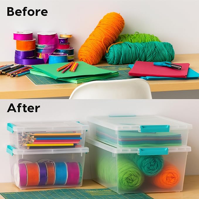 IRIS USA 6 Qt. Plastic Storage Bins Containers - Image 9