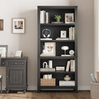 IDEALHOUSE 71" Farmhouse Bookshelf w/Adjustable Shelves & 31.5 in Whidth - Image 3