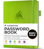 Clever Fox Password Book with alphabetical tabs. Internet Address Organizer by CleverFox