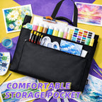 jjring 36x48 art portfolio tote bag with shoulder, close-up detail