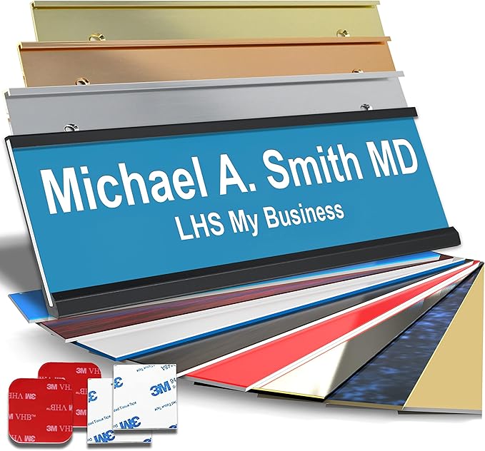 Custom Name Plate with Choice of Mounting by LHS+My+Business