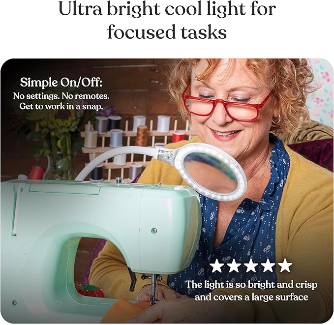 Brightech LightView Pro Flex 2 in 1 Magnifying Desk Lamp, 2.25x Light Magnifier - Image 3