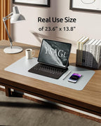 YSAGi Leather Desk Pad Protector, Office Desk Mat, Large Mouse Pad, Non-Slip PU - Image 5