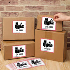 150 Pcs UN3481 Battery Labels Lithium Caution 4.7" X 4.3" | Lithium Ion Transport Caution Labels, Strong Adhesive for Shipping Packages, Fragile Warning Safety Stickers